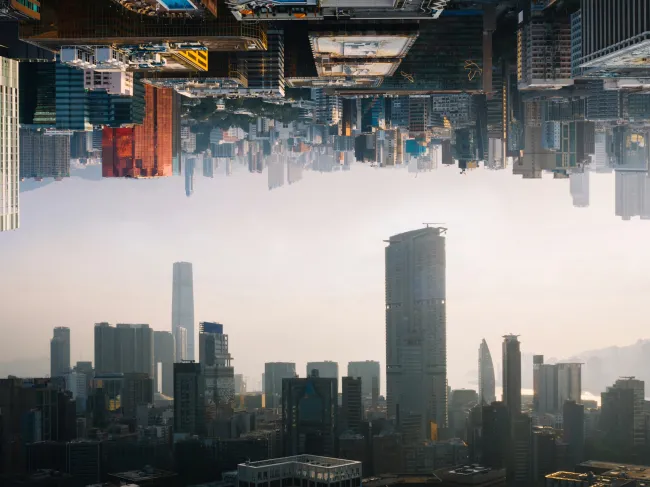 upside down skyline